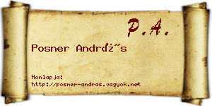 Posner András névjegykártya